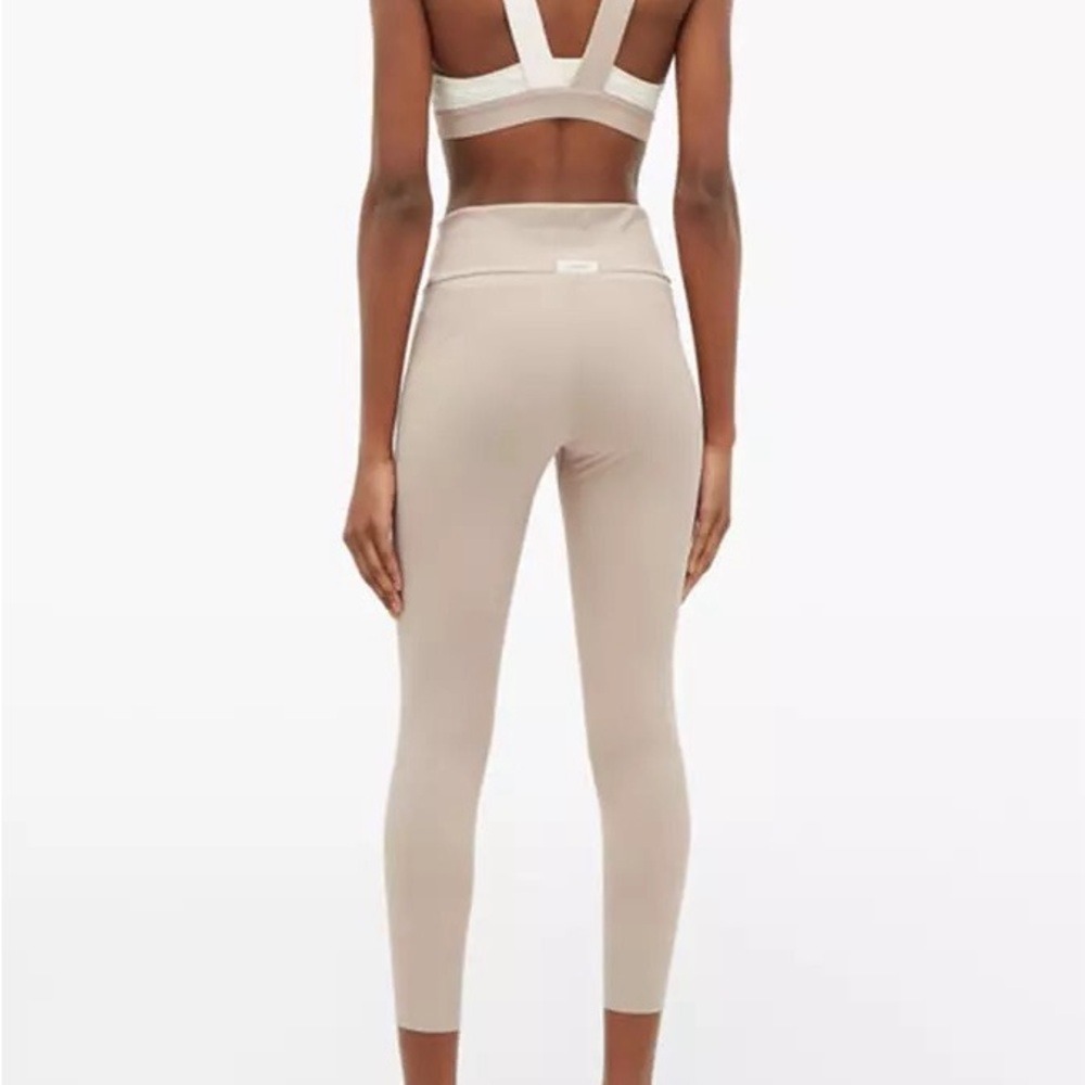 VAARA Millie High Rise Skinny Leggings Women's Size M Tan Luxury Activewear